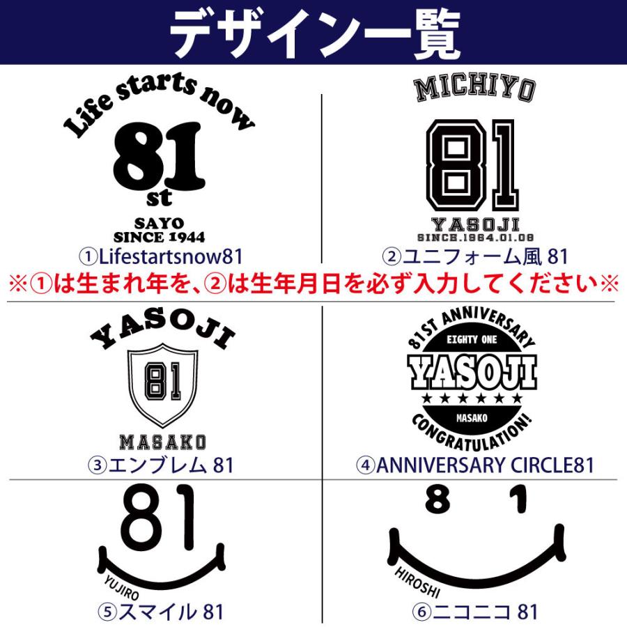 81歳 誕生日 プレゼント Tシャツ 名入れ 名前 プリント 男性 八十一歳 父親 母親 上司 ギフト おもしろ 女性 オリジナル 半袖 おしゃれ お祝い 1501 1500 085 | BASIC COVER | 04