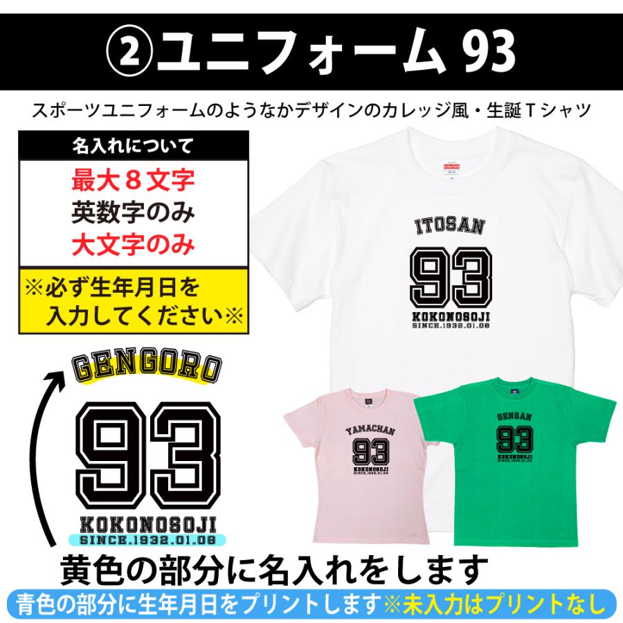 BASIC COVER 93歳 祖母 祖父 誕生日 プレゼント Tシャツ 名入れ 名前