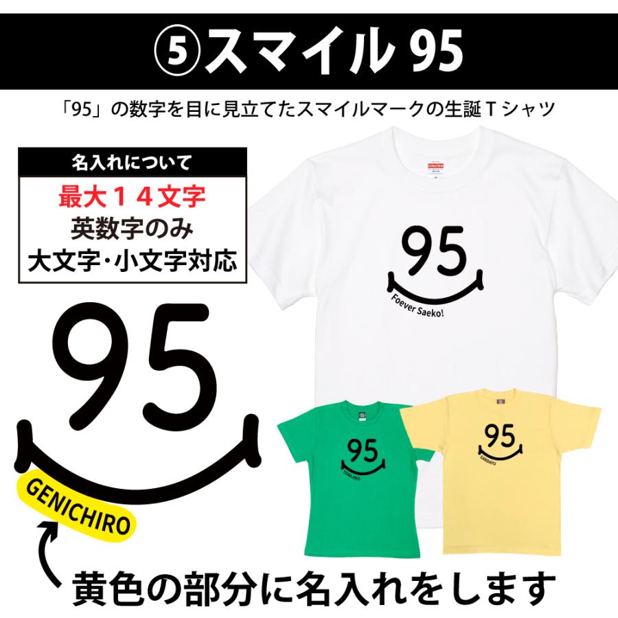 95歳 祖母 祖父 誕生日 プレゼント Tシャツ 名入れ 名前 プリント 男性 女性 九十五歳 ギフト オリジナル 面白 誕生日プレゼント 家族 おそろい 1501 1500 085 | BASIC COVER | 12