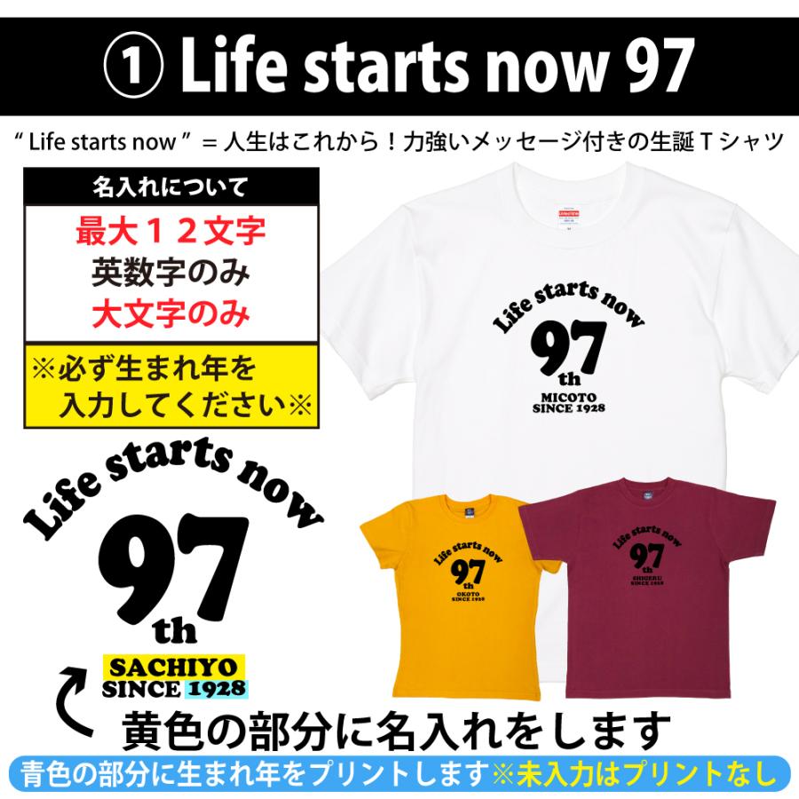97歳 祖母 祖父 誕生日 プレゼント Tシャツ 名入れ 名前 プリント 男性 女性 九十七歳 ギフト オリジナル 面白 誕生日プレゼント 家族 おそろい 1501 1500 085 | BASIC COVER | 05
