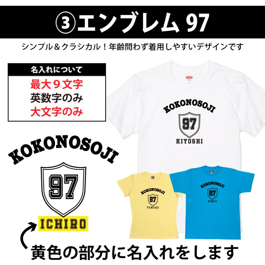 97歳 祖母 祖父 誕生日 プレゼント Tシャツ 名入れ 名前 プリント 男性 女性 九十七歳 ギフト オリジナル 面白 誕生日プレゼント 家族 おそろい 1501 1500 085 | BASIC COVER | 08