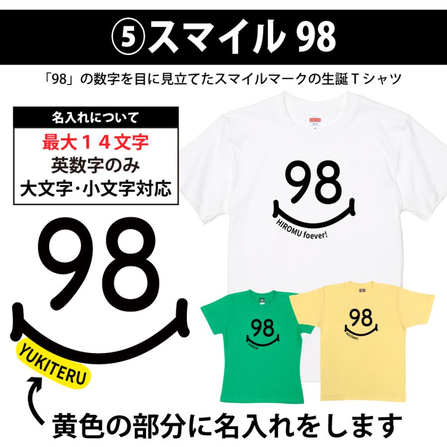 98歳 祖母 祖父 誕生日 プレゼント Tシャツ 名入れ 名前 プリント 男性 女性 九十八歳 ギフト オリジナル 面白 誕生日プレゼント 家族 おそろい 1501 1500 085 | BASIC COVER | 12