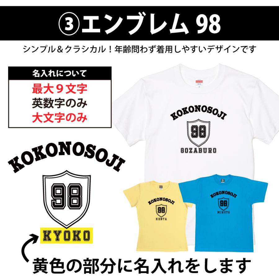 98歳 祖母 祖父 誕生日 プレゼント Tシャツ 名入れ 名前 プリント 男性 女性 九十八歳 ギフト オリジナル 面白 誕生日プレゼント 家族 おそろい 1501 1500 085 | BASIC COVER | 08