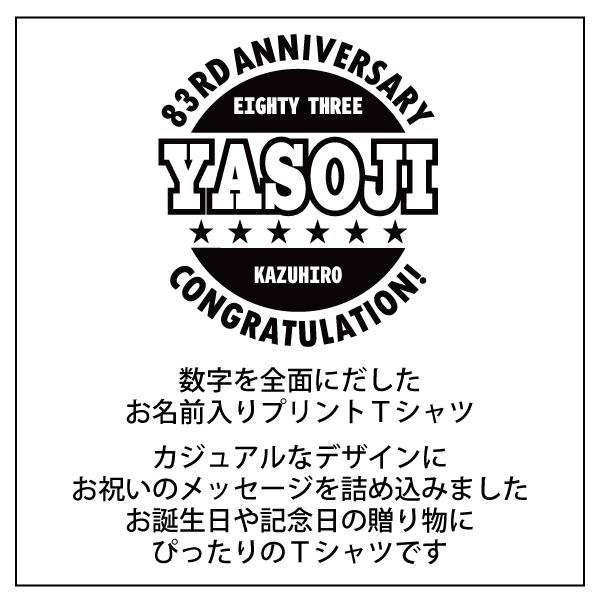 80代  誕生日 プレゼント 男性 女性 80歳 82歳 81歳 83歳 84歳 85歳 86歳 87歳 88歳 89歳  八十代 傘寿 米寿 名入れ Tシャツ お祝い おしゃれ 1501 1500 085 | BASIC COVER | 06