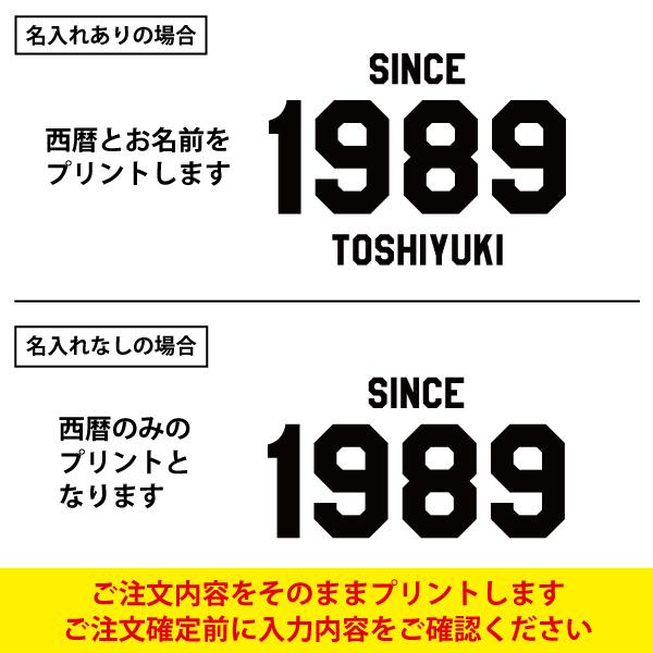西暦 名入れ 記念 誕生日 Tシャツ オリジナル 名前 オーダーメイド プレゼント 記念日 20歳 30歳 40歳 50歳 60歳 70歳 シンプル 退職 おしゃれ 1501 1500 085 | BASIC COVER | 13