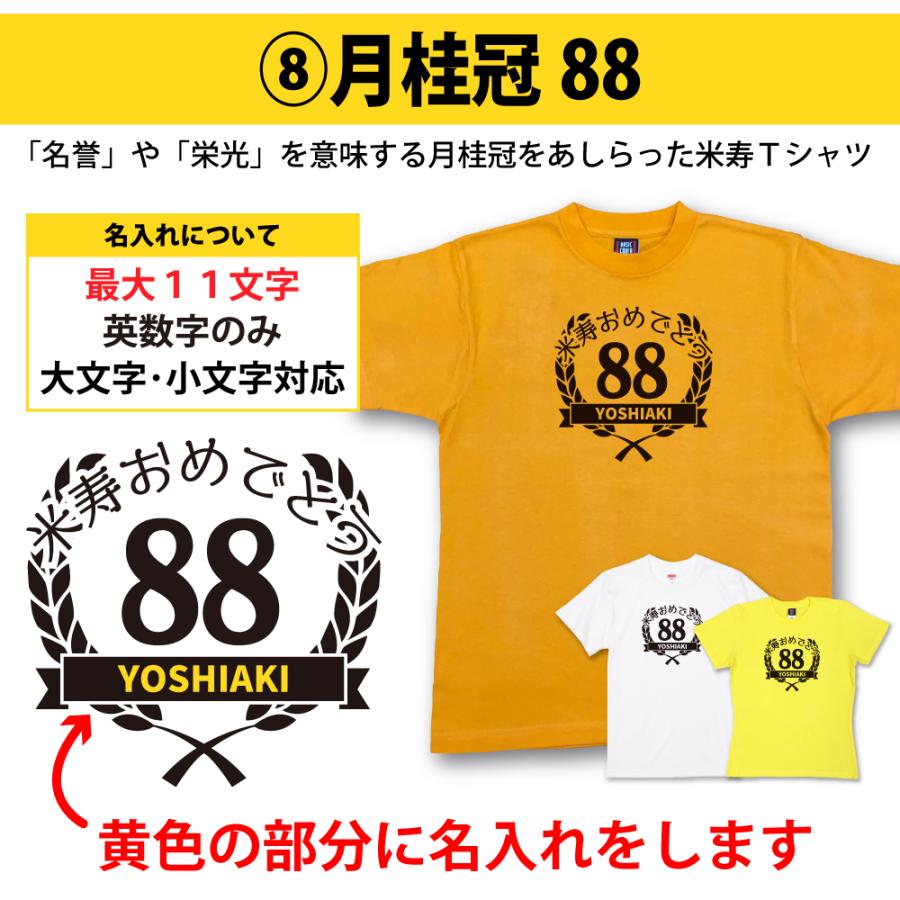 米寿 祝い プレゼント 米寿のお祝い 米寿祝い プレゼント 女性 男性 言葉 父 母 ちゃんちゃんこ 名入れ Tシャツ 贈り物 オリジナル 88歳 1501 1500 5001 085 | BASIC COVER | 12