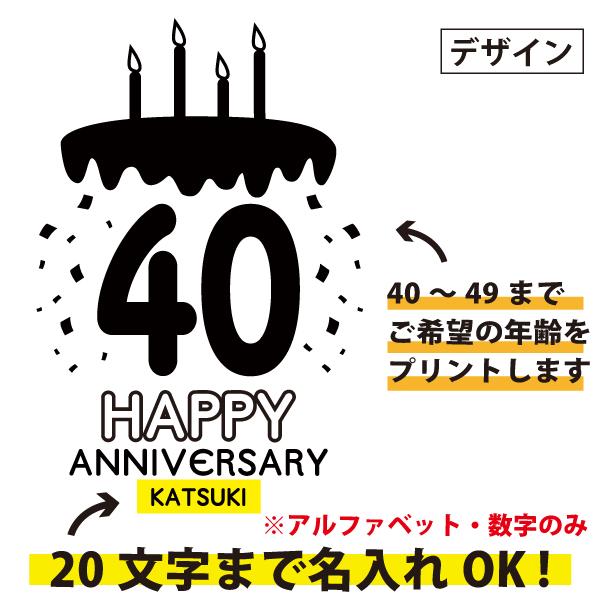 40代 名入れ ケーキ Tシャツ 誕生日 プレゼント 男性 女性 かわいい 40歳 41歳 42歳 43歳 44歳 45歳 46歳 47歳 48歳 49歳 名前 年齢 プリント 父 1501 1500 085 | BASIC COVER | 02