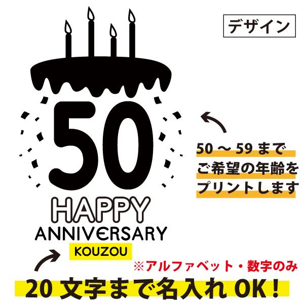50代 名入れ ケーキ Tシャツ 誕生日 プレゼント 男性 女性 かわいい 50歳 51歳 52歳 53歳 54歳 55歳 56歳 57歳 58歳 59歳 名前 年齢 プリント 父 1501 1500 085 | BASIC COVER | 03