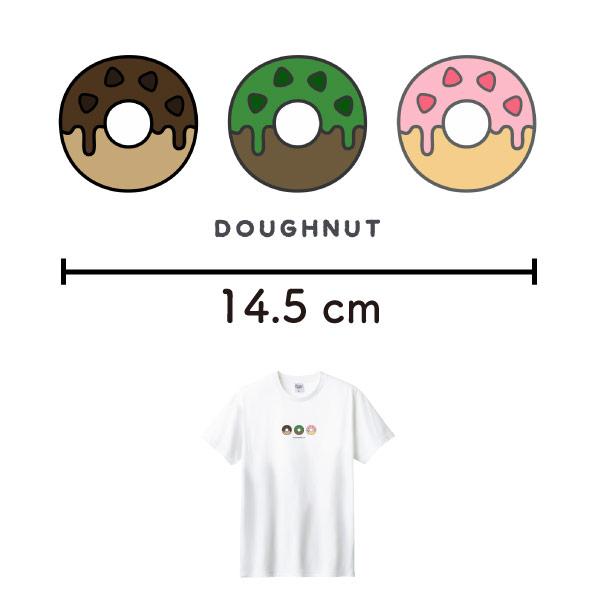 ドーナツ イラスト かわいい デザイン シンプル ワンポイントプリント お菓子 スイーツ 夏 コーデ 半袖 半袖Ｔシャツ メンズ レディース 1500/1501/085 | BASIC COVER | 01