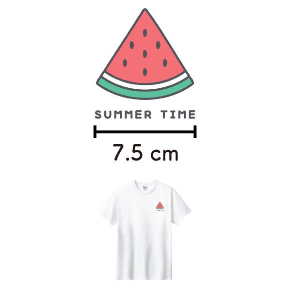 スイカ Tシャツ イラスト 西瓜 すいか デザイン シンプル キッズ ワンポイント プリント 夏 コーデ 半袖 半袖Ｔシャツ メンズ レディース 1500/1501/085 | BASIC COVER | 01