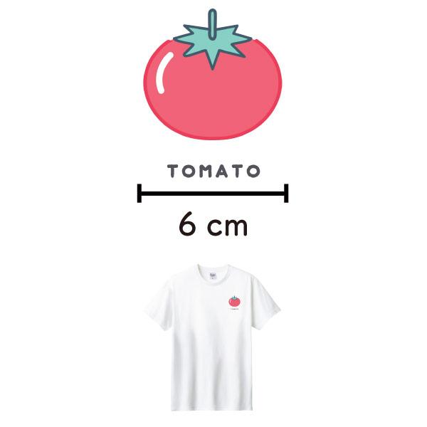 トマト Tシャツ イラスト TOMATO デザイン シンプル とまと キッズ ワンポイント プリント 夏 コーデ 半袖Ｔシャツ メンズ レディース 1500/1501/085 | BASIC COVER | 01