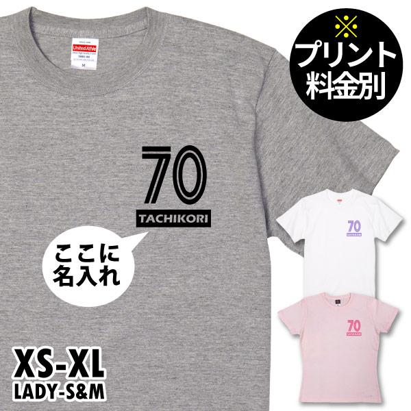 無地 古希祝い 左胸 シンプル プレゼント 古希のお祝い 男性 女性 Ｔシャツ 名入れ 名前 おしゃれ オリジナル プリント 記念 70歳 贈り物 紫 1501 1500 085 | Printstar