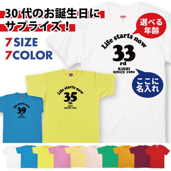 30代 名入れ Tシャツ 誕生日 プレゼント 年齢 30歳 31歳 34歳 32歳 33歳 35歳 36歳 37歳 38歳 39歳 男性 女性 ペア ミドサー アラフォー アラサー 1501 1500 085 | BASIC COVER