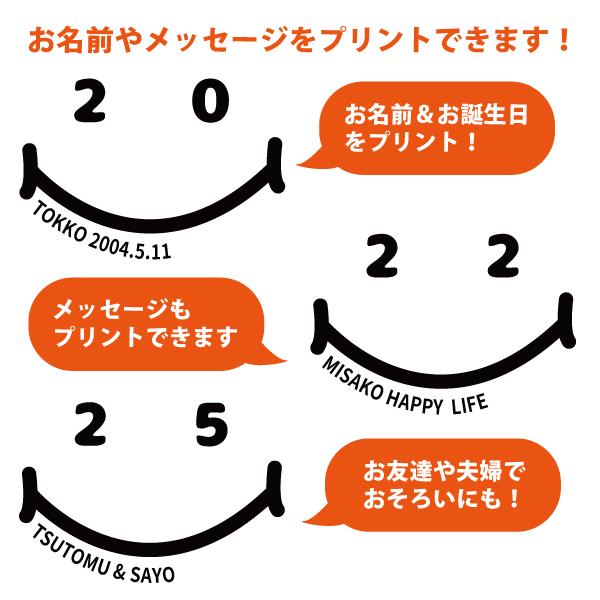 20代 ニコちゃん 名入れ Tシャツ 誕生日 プレゼント 20歳 21歳 24歳 22歳 23歳 25歳 26歳 27歳 28歳 29歳 オリジナル お祝い 男性 女性 アラサー 1501 1500 085 | BASIC COVER | 02