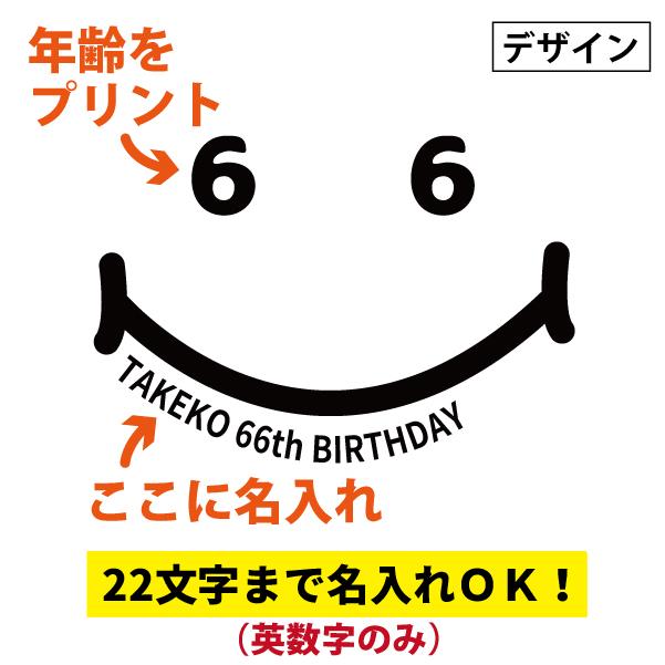 60代 名入れ ニコニコ Tシャツ 誕生日 プレゼント 60歳 61歳 66歳 62歳 63歳 64歳 65歳 67歳 68歳 69歳 オリジナル お祝い 還暦 66歳 男性 女性 1500/1501/085 | BASIC COVER | 01