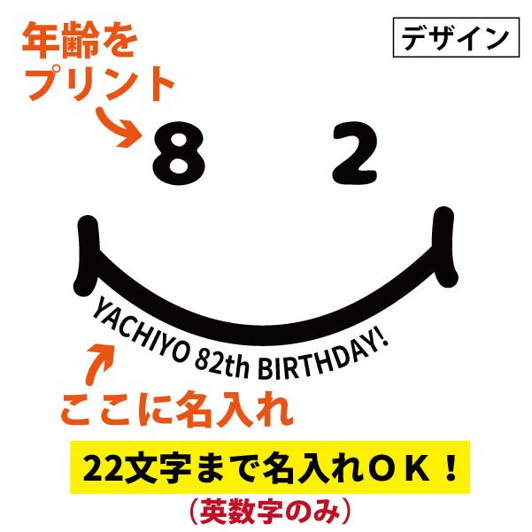80代 ニコニコ 誕生日 名入れ Tシャツ 80歳 81歳 82歳 83歳 84歳 85歳 86歳 87歳 88歳 89歳 プレゼント 長寿祝い 男性 女性 父 母 ギフト 贈り物 1501 1500 085 | BASIC COVER | 01