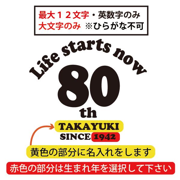 傘寿のお祝い 傘寿 80歳 1500 1501 5001 Tシャツ おしゃれ お祝い かわいい オリジナル ゴールド プレゼント メッセージ 傘寿祝い 名入れ 女性 男性 祝い 百貨店 祝い