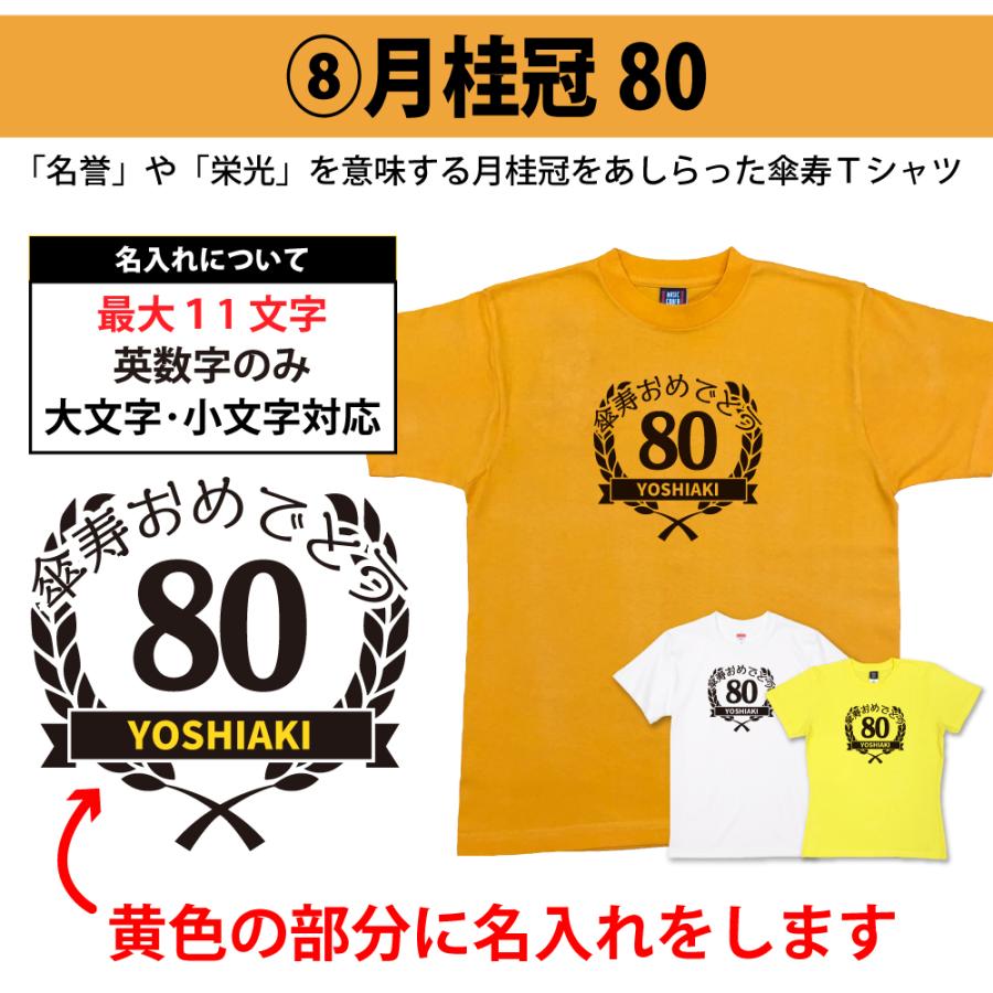 傘寿 Ｔシャツ 傘寿のお祝い プレゼント 女性 男性 傘寿祝い 言葉 品 名入れ 80歳 ファッション おしゃれ 父 母 仕方 色 オリジナル 八十歳 1501 1500 5001 085 | BASIC COVER | 11
