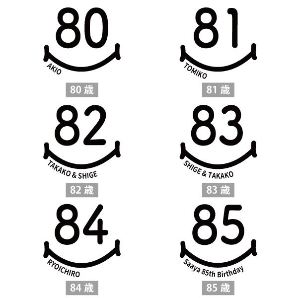 敬老の日 80代 誕生日 名入れ Tシャツ 80歳 81歳 82歳 83歳 84歳 85歳 86歳 87歳 88歳 89歳 プレゼント 長寿祝い 男性 女性 父 母 ギフト 記念 1501 1500 085 | BASIC COVER | 08