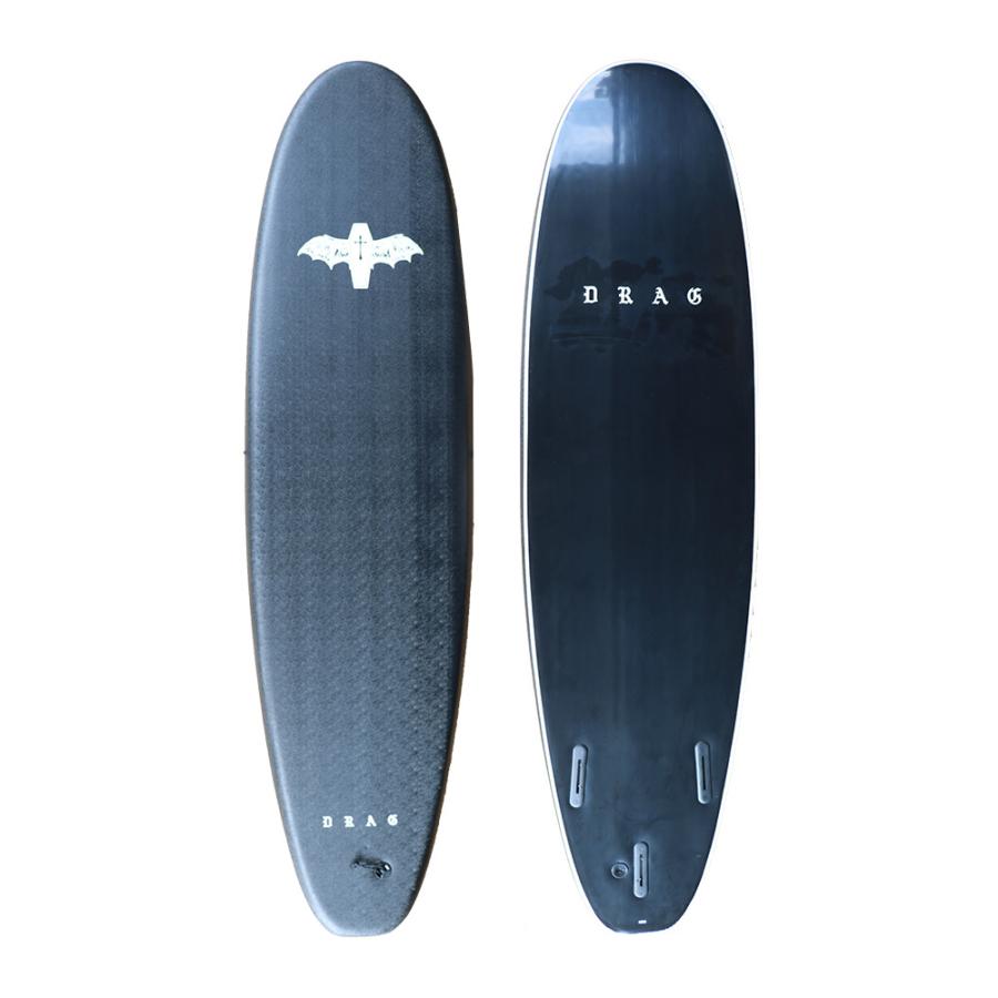 DRAG SOFTBOARD DG COFFIN 7'0 スラスタ BLACK/BLACK ドラッグソフトボード サーフィン サーフボード