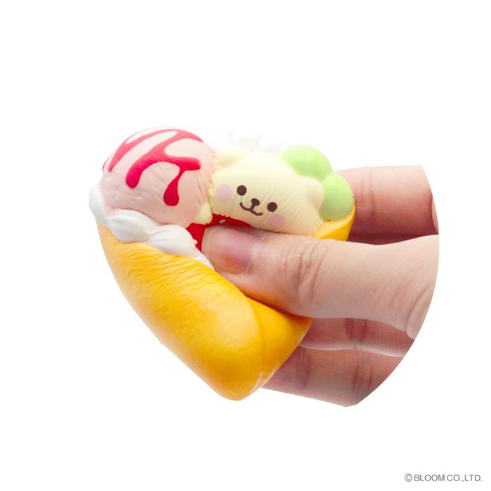 ブルーム スクイーズ マシュマロベアのストロベリークレープ ミニ（ピンク） | BLOOM（おもちゃ） | 03