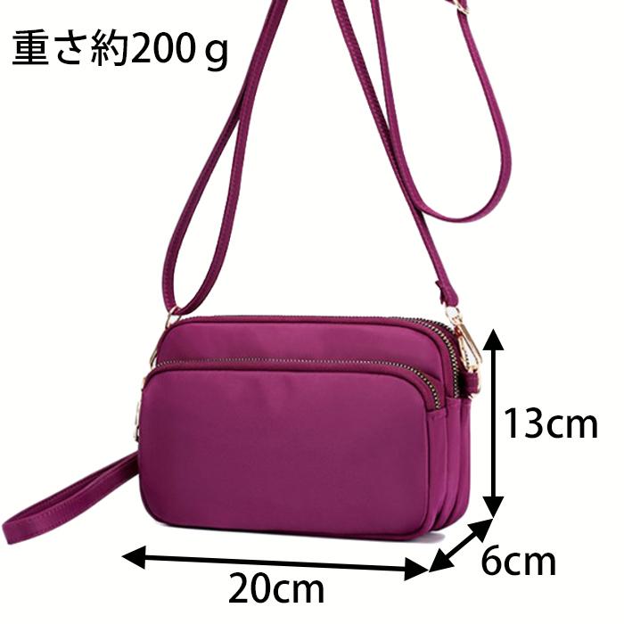 ショルダーバッグ ポーチ ミニ レディース 軽量 撥水 シンプル ナイロン メール便 |  | 15