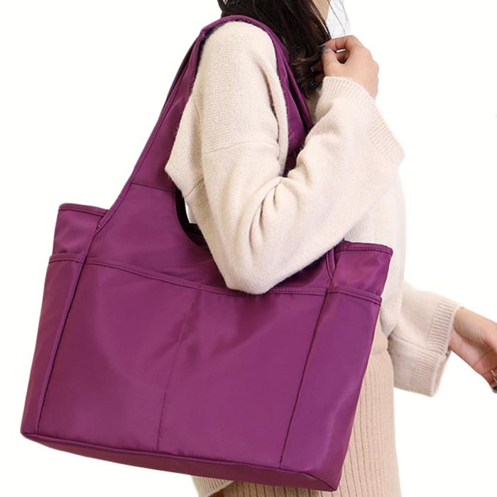 トートバッグ レディース 軽量 撥水 シンプル マザーズバッグ ナイロン メール便 |  | 15