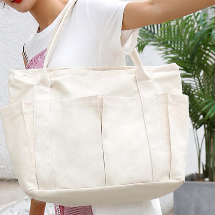 帆布 大きめ キャンバス トートバッグ 大容量 レディース メンズ  男女兼用 手提げ 厚手 布 無地 |  | 12