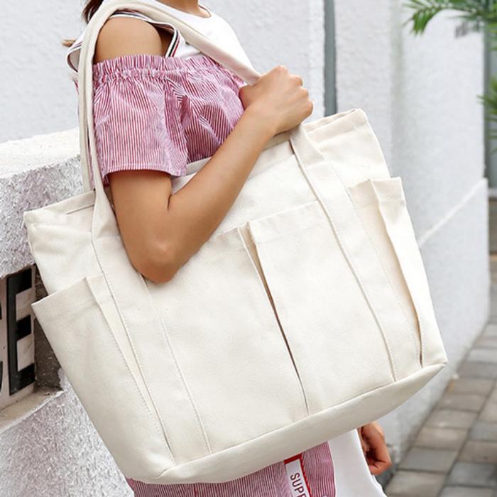 帆布 大きめ キャンバス トートバッグ 大容量 レディース メンズ  男女兼用 手提げ 厚手 布 無地 |  | 13