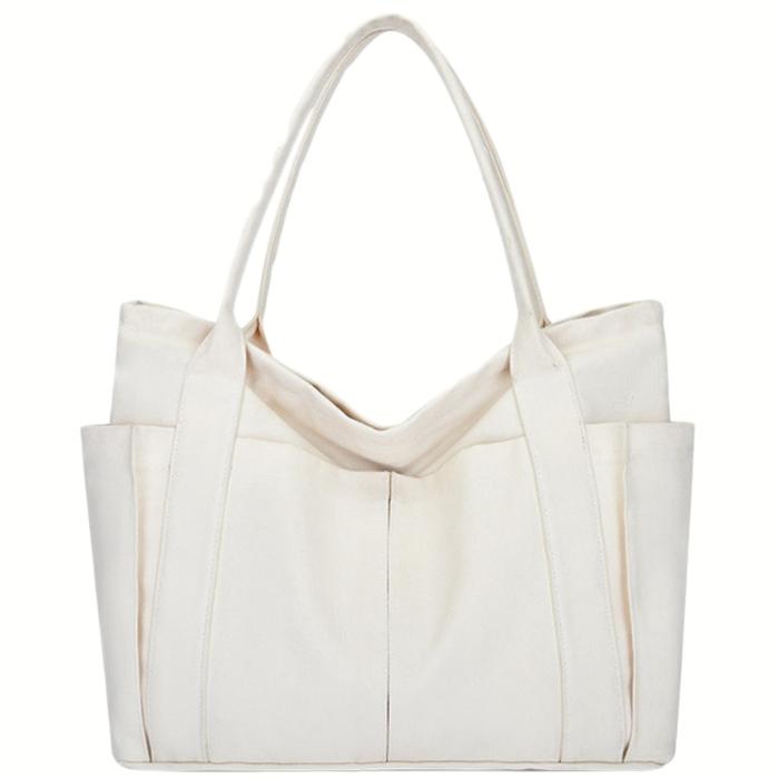 帆布 大きめ キャンバス トートバッグ 大容量 レディース メンズ  男女兼用 手提げ 厚手 布 無地 |  | 01