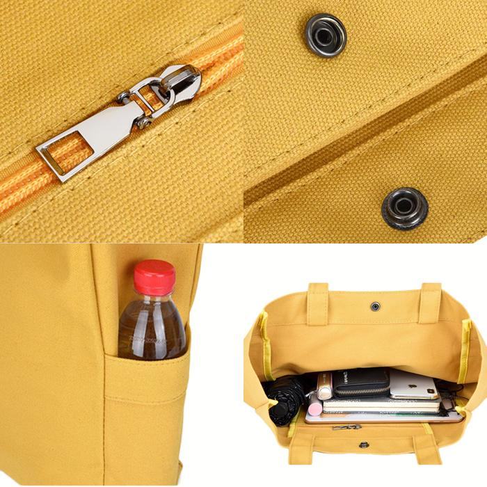 トートバッグ レディース A4 縦 大きめ 軽量 軽い キャンバス ファスナー付き  布 シンプル カジュアル  軽い シンプル 手提げバッグ  メール便 |  | 11