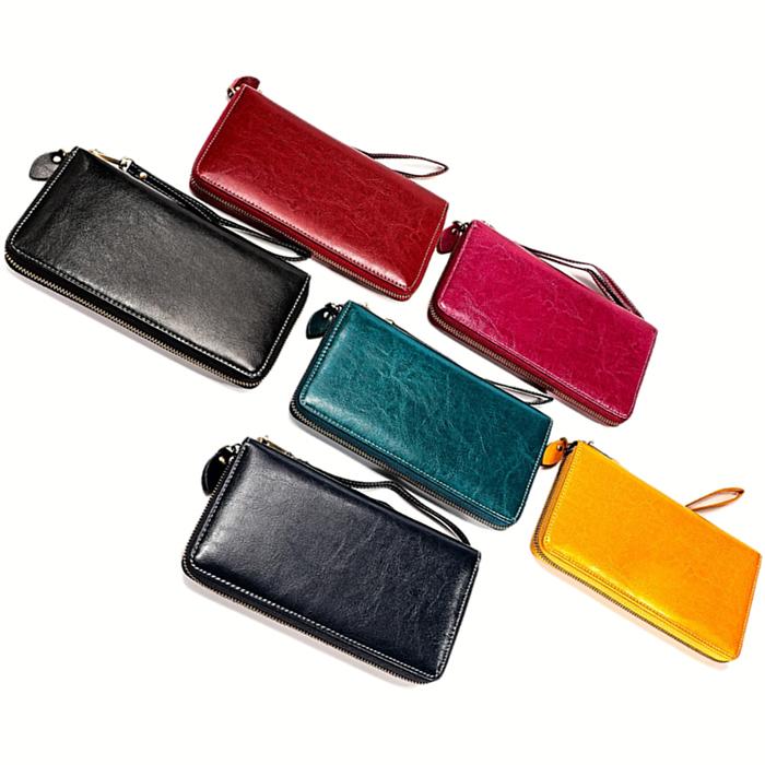 長財布 サイフ レザー 革 ストラップ  レディース メンズ 磁気 スキミング防止 | 