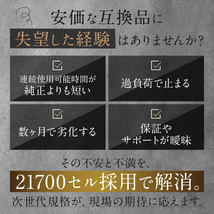 マキタ 18V バッテリー 4000mAh 最新規格21700セル 薄型 互換 PSE適合 日本メーカー 1年保証 PL保険付 充電池 makita BL1815N BL1830 BL1840 BL1850 BL1860 対応 | マキタ | 02