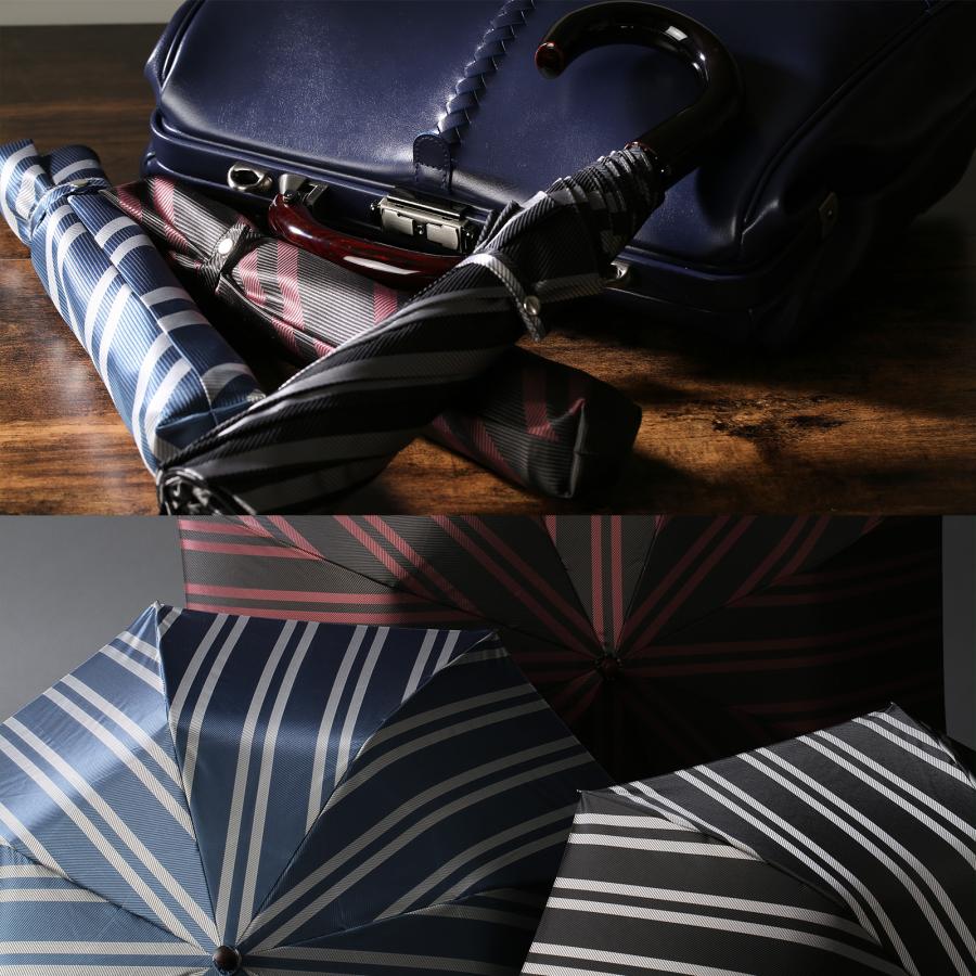 【当店限定品】Ramuda 漆塗り 折り畳み傘 レジメンタル 漆小曲 耐風骨 折りたたみ傘 軽量 55cm ラムダ 甲州織  NM216305-SAX |  | 13