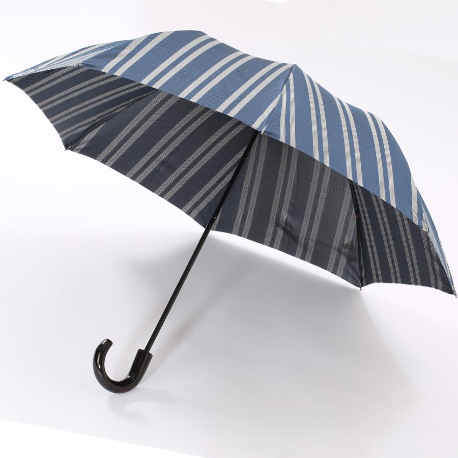 【当店限定品】Ramuda 漆塗り 折り畳み傘 レジメンタル 漆小曲 耐風骨 折りたたみ傘 軽量 55cm ラムダ 甲州織  NM216305-SAX |  | 04