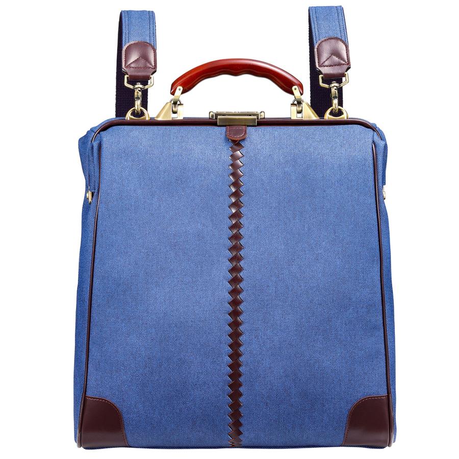 YOUTA ダレスバッグ 縦L 豊岡 メンズ デニム がま口 バッグ B4 16