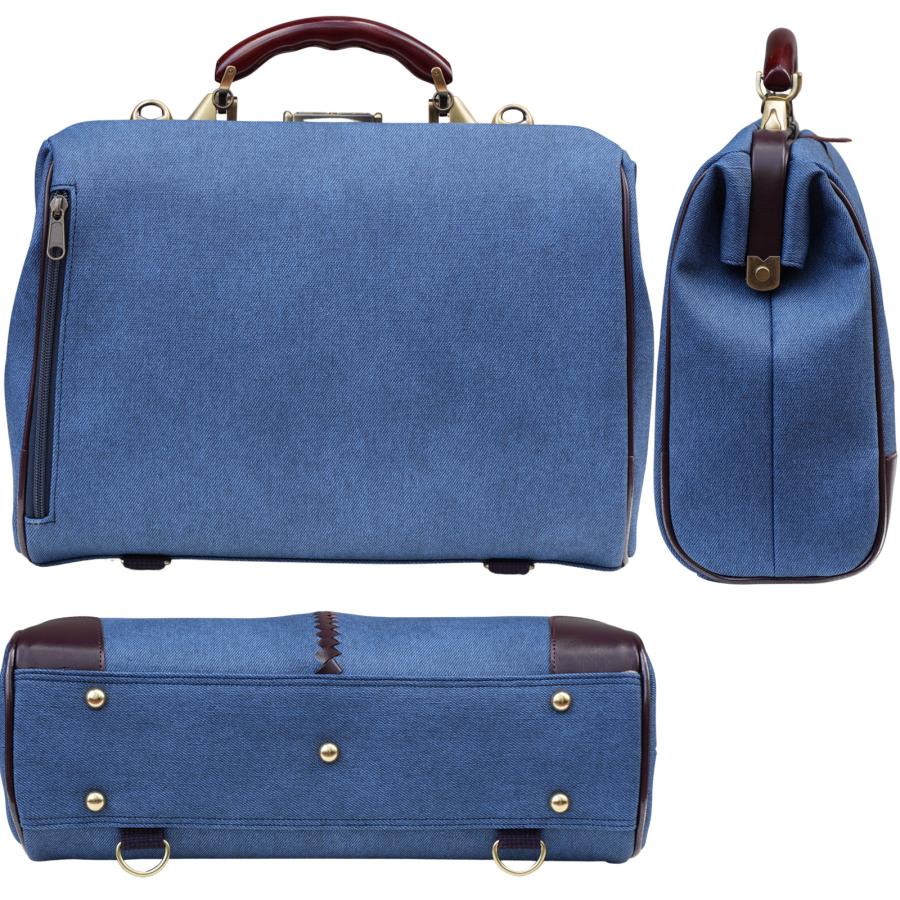 ダレスバッグ 豊岡 レディース ミニリュック デニム 3way がま口 ビジネスバッグ リュック 防水 通勤 A4 12インチ【鳴門デニム】 | YOUTA | 06