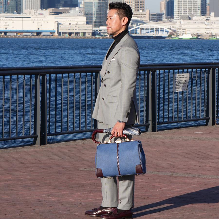 ダレスバッグ 豊岡 レディース ミニリュック デニム 3way がま口 ビジネスバッグ リュック 防水 通勤 A4 12インチ【鳴門デニム】 | YOUTA | 02