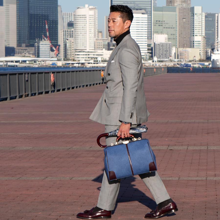 ダレスバッグ 豊岡 レディース ミニリュック デニム 3way がま口 ビジネスバッグ リュック 防水 通勤 A4 12インチ【鳴門デニム】 | YOUTA | 03