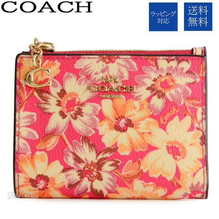 楽天ランキング1位 コーチ Coach 財布 レディース 二つ折り財布 ミニ財布 本革 花柄 ピンク系 アウトレット ブランド 超美品 Lewisfamilyinsurance Com