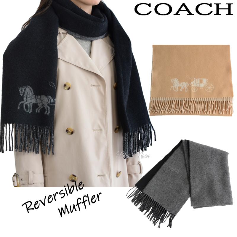 COACHマフラー2枚セット馬車柄