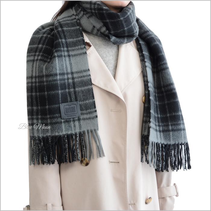 美品 送料無料 ブランド レディース マフラー Coach コーチ コーチ ブラック チェックチャコール アウトレット ウール ストール 大判 メンズ レディース マフラー Coach 財布 帽子 ファッション小物 Www Reinnec Cl