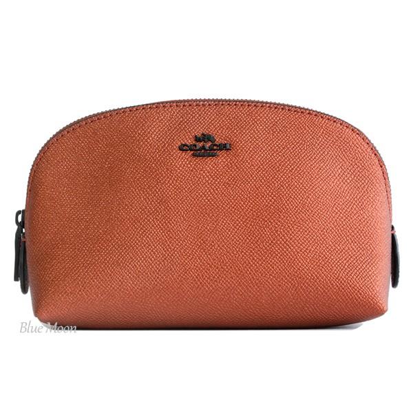 コーチ Coach コスメポーチ 化粧ポーチ レディース アウトレット 本革 メタリック ブラウン系 Www Arilab Com Tr Index Php