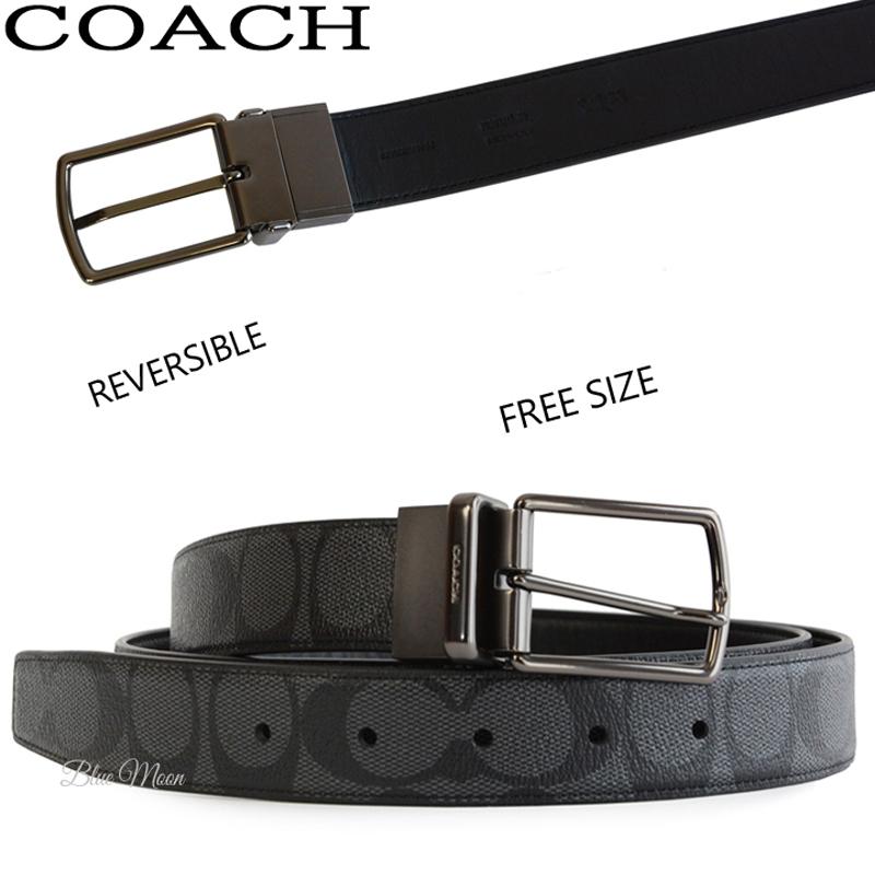 最適な材料 コーチ Coach ベルト メンズ 本革 リバーシブル フリーサイズ 長さ調節可 グレー系 ブラック 黒 アウトレット ブランド 新着商品 Www Sagamorepub Com