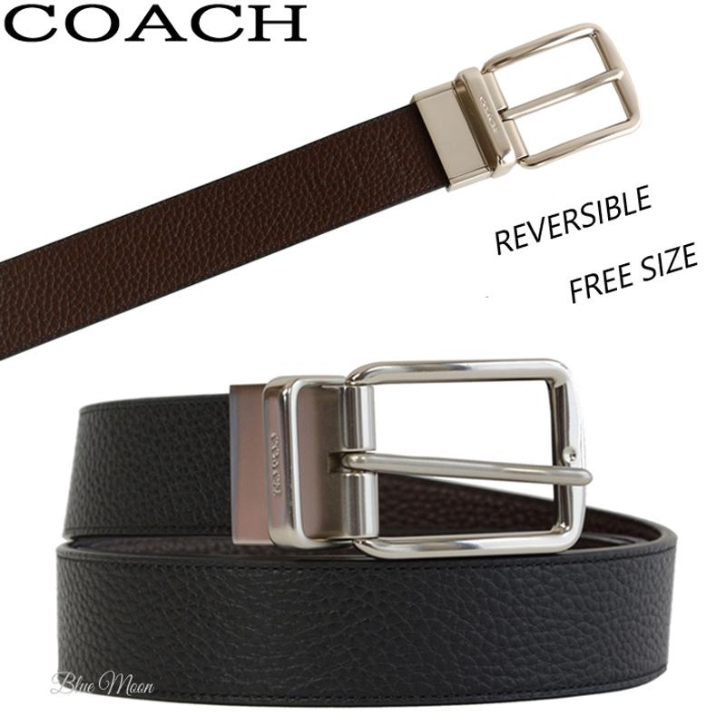 コーチ Coach ベルト メンズ 本革 リバーシブル フリーサイズ 長さ調節可 ブラック F アウトレット ブランド aq0 ブルームーン Yahoo 店 通販 Yahoo ショッピング