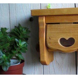 トイレ 収納 木製 かわいい ハート カントリー トイレペーパーホルダー（S） |  | 01