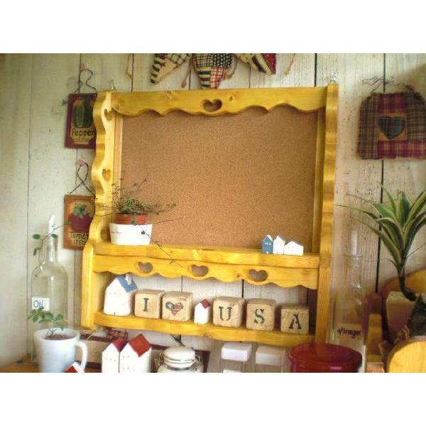 コルクボード ウォールシェルフ 木製ラック かわいい デザインコルクボードC |  | 02