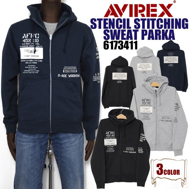 Avirex アヴィレックス アビレックス ステンシル ステッチング フルジップパーカー メンズ ミリタリー Avirex スウェット 正規代理店 5 Off 送料無料 ジーンズ専門店basis 通販 Yahoo ショッピング