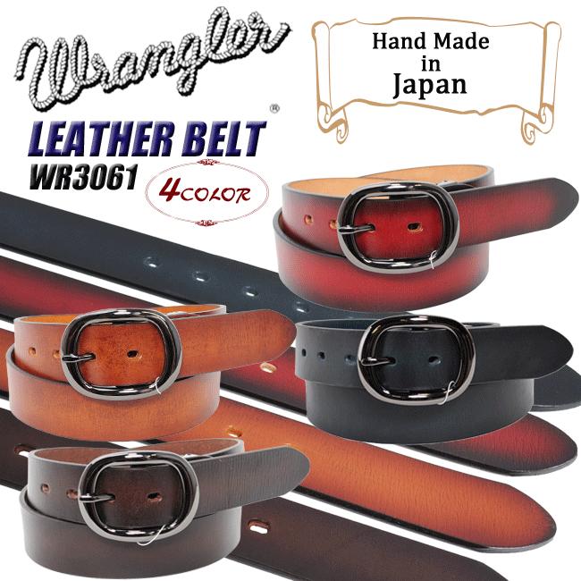 Wrangler ラングラー Wr3061 レザーベルト メンズベルト カジュアル Wrangler 本革 日本製 Wr3061 ジーンズ専門店basis 通販 Yahoo ショッピング