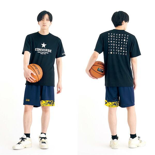 プリント Tシャツ (メンズ M〜XO) CONVERSE コンバース 吸水 速乾 半袖 バスケットボール 部活 試合 練習 ダンス CB221358 返品・交換不可セール商品|basket-exceed|02